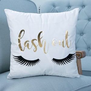 NEW Lash Out White Pillow Cover